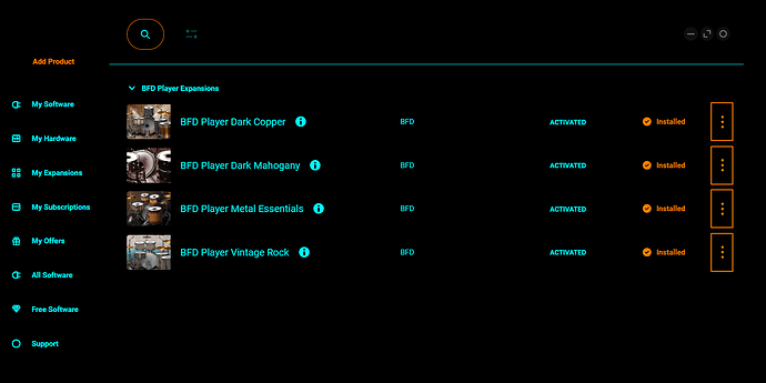 My Expansions Installed Activated