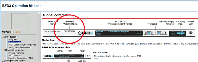BFD INTERFACE Width and Height