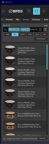 BFD3.5 Metal Snares