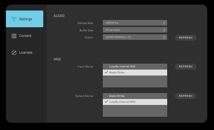 BFD PREF Audio MIDI