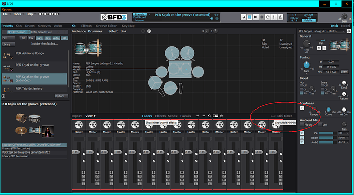 Presets NO MIXER MINI OFF