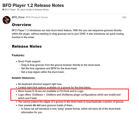 BFD Player 1.2 Release Notes