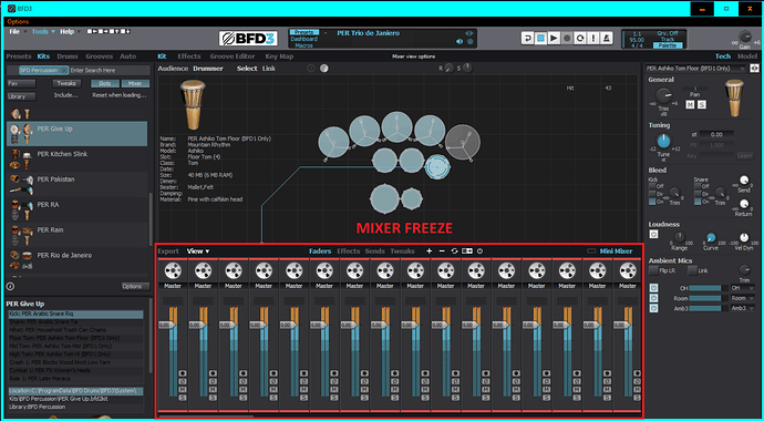 Percussion ISSUES Kit MIXER Freeze