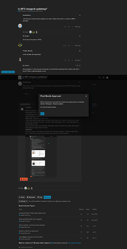 Is BFD stopped Updating a